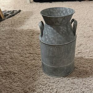 Rustic Gray Metal Vase